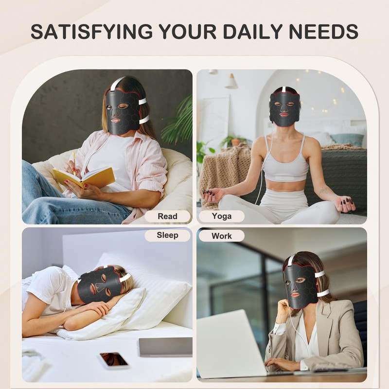 Hottoerak Hottoerak Red Light Face Mask, Slim Near Infrared Light