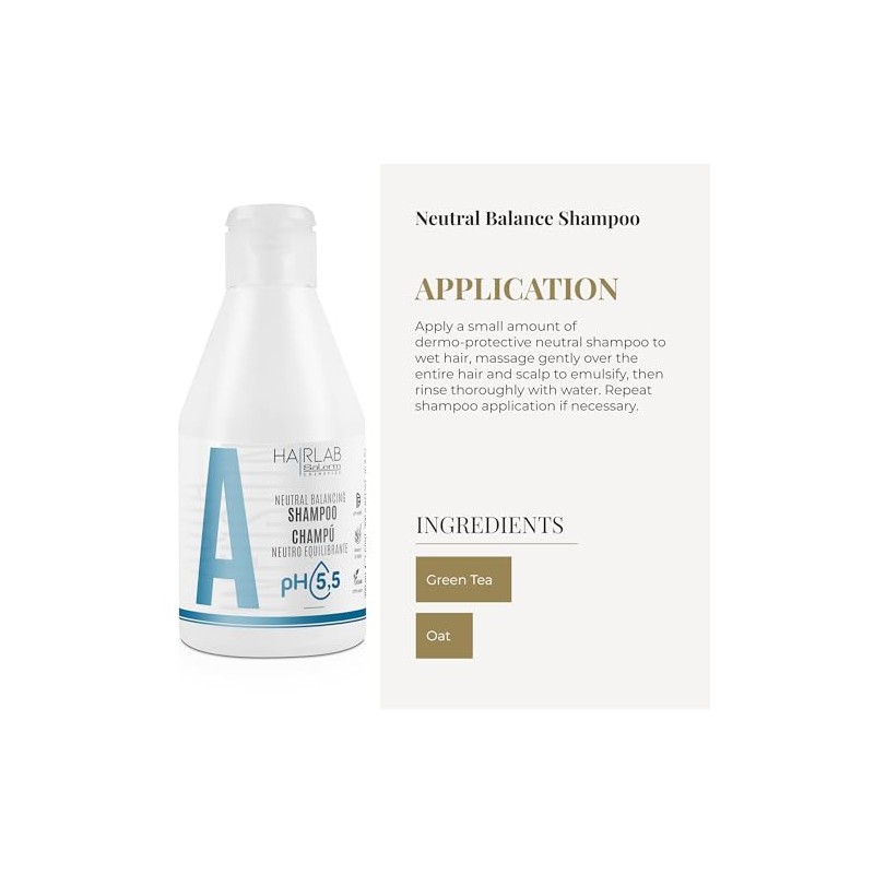 Salerm Hairlab Neutral Balancing Shampoo, 10.6 Ounce/300 ml
