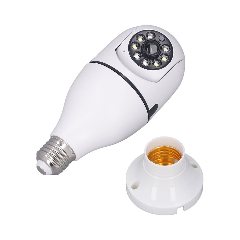 Wireless Light Bulb Camera 360 Degree Auto Tracking Recording 2