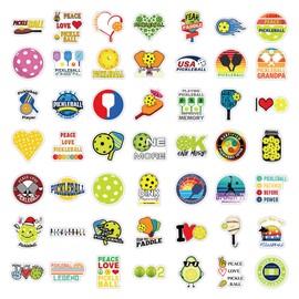 Pickleball Stickers Sports Stickers 50pcs Cute VSCO Stickers for Water Bottles Laptop Scrapbooking Mirrors Notebooks Cars Bumpers Bikes Bedroom Travel Case Motorcycle Snowboard for Kids Teens