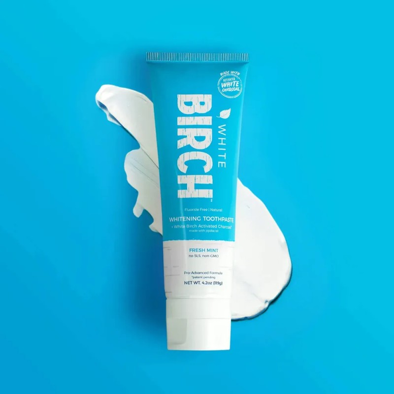 Pasta De Dientes White Birch Con Carbón Activado Para Blanqu