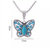 Boho Butterfly Necklace and Earring Set - Turquoise, Teal