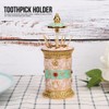 Home Kitchen Hotel Rotating Press Toothpick Holder Box Dispenser Organizer