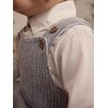 NEXT Baby Cotton Dungarees and Bodysuit, grey/white