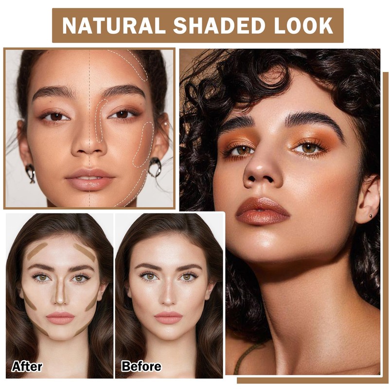 ZHISHUDL Contour Stick,Cream Contour Stick Makeup Face Body Contour Bronzer