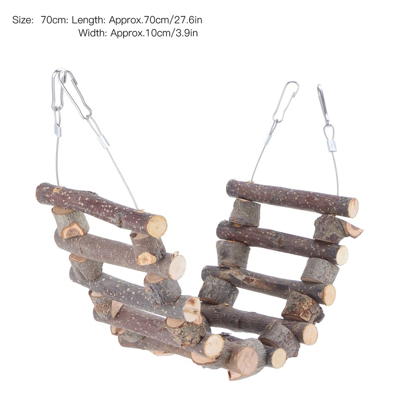 Wooden Pet Ladder Soft Animal Bendable Bridge Toy for Hamster