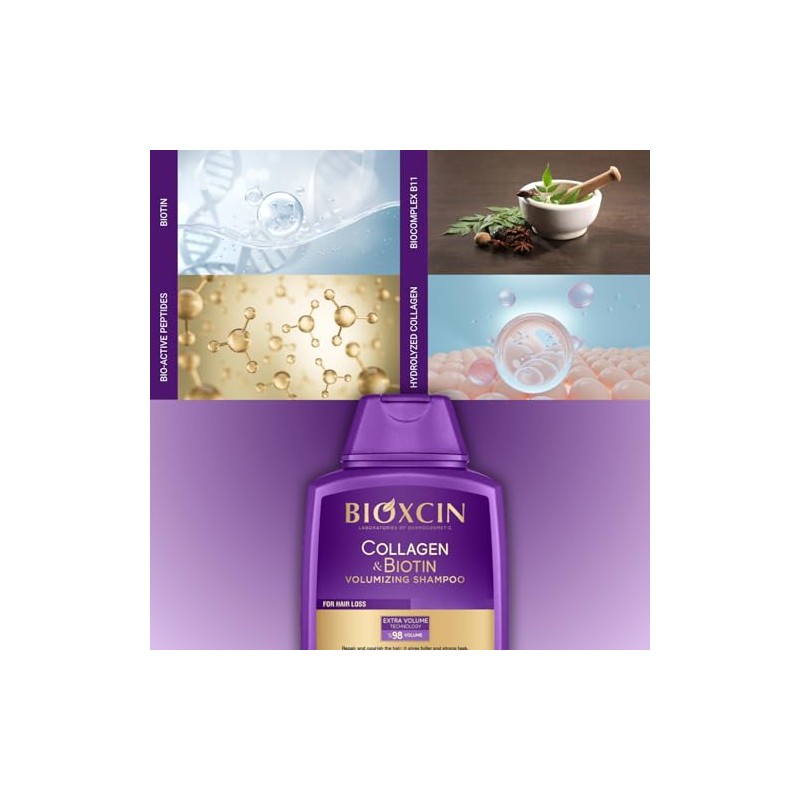 BIOXCIN Champú De Colágeno Y Biotina, Anticaída Para Todo Tipo