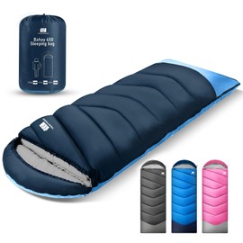 TANSTRIDER Sleeping Bags for Adults Cold Weather,Portable, Waterproof,Lightweight Sleeping Bag for Tall Girls Boys with Compression Sack for Warm Camping, Hiking, Outdoor & Indoor