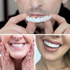 2PCS False Teeth - Unisex Snap-On Veneer - False Tooth Repair Dentures