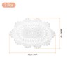 sourcing map 2 Pcs 16x10 Inch Handmade Crochet Doilies, Polyester