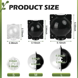 NVAAV Tree Root Growing Box, Reusable Transparent Plants Asexual Reproduction Grafting Ball, High Pressure Air Layering Pods Propagation Kit (12pcs Meidum)