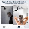 BRIGHT SHOWERS 13 Inch Shower Head Extension Arm with Flange