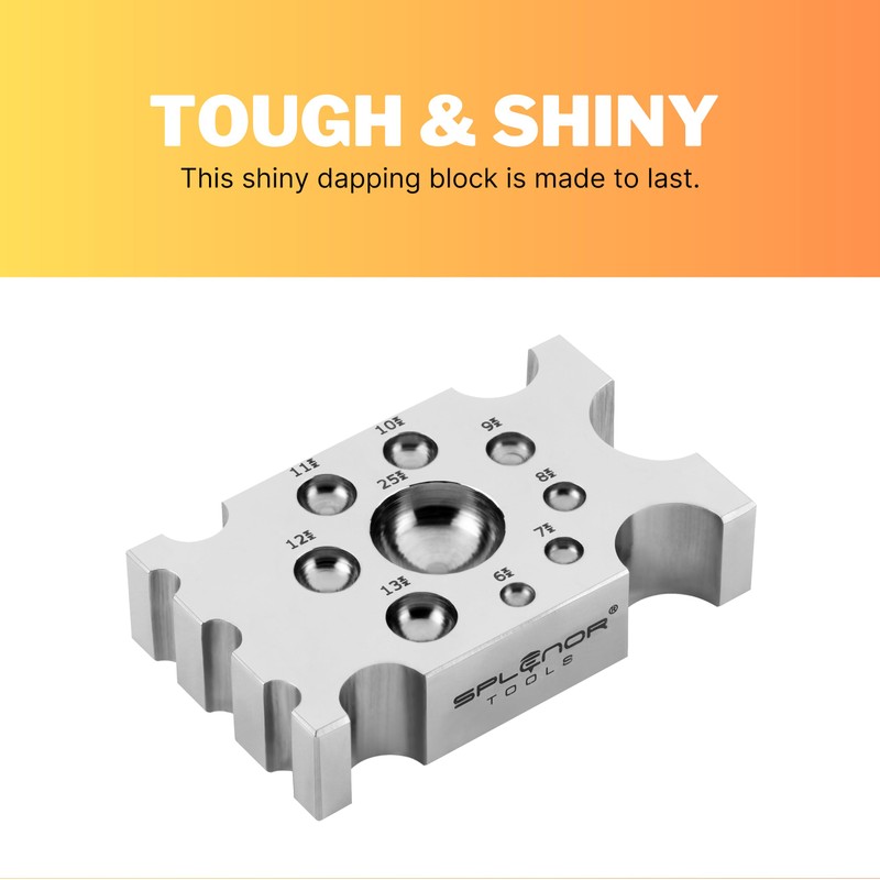 Splenor Tools Steel Designer Dapping Doming Block - for Jewelry