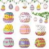 FainFun Easter Egg Pendants, Pack of 24 Easter Reko Wood,