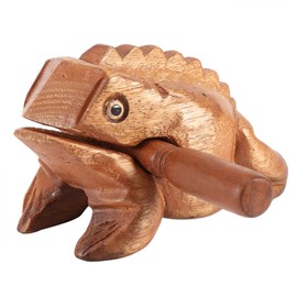 Kingsie Frog Wooden Lucky Guiro Percussion Instrument Sound Frog Thai Style (M)