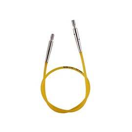 KnitPro Ropes (Colour/Colour) for Needle Tips, End Caps + Key (20 cm Rope Length for a Total Length of 40 cm)