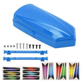RC Roof Trunk Luggage Suitcase with Bracket Stickers Screw Nut for SCX10 90046 1/10 1/8 RC CarBlue
