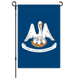 Louisiana State Garden Flag 12x18 Double Sided Louisiana Flags with Vivid Color for Yard Lawn Decoration, State Flag for Outdoor Indoor House Decor