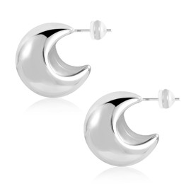 ALEXCRAFT Silver Earrings for Women Stainless Steel Silver Drop Earrings for Women Teardrop Earrings Dupes Jewellery