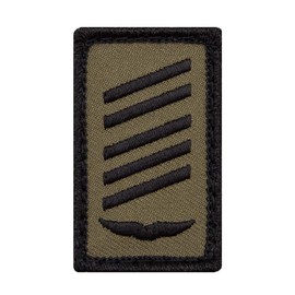 Café Viereck ® Oberstabsgefreiter Luftwaffe Bundeswehr Rank Patch with Rank - Embroidered with Velcro - 3 x 5 cm (Olive Mini)