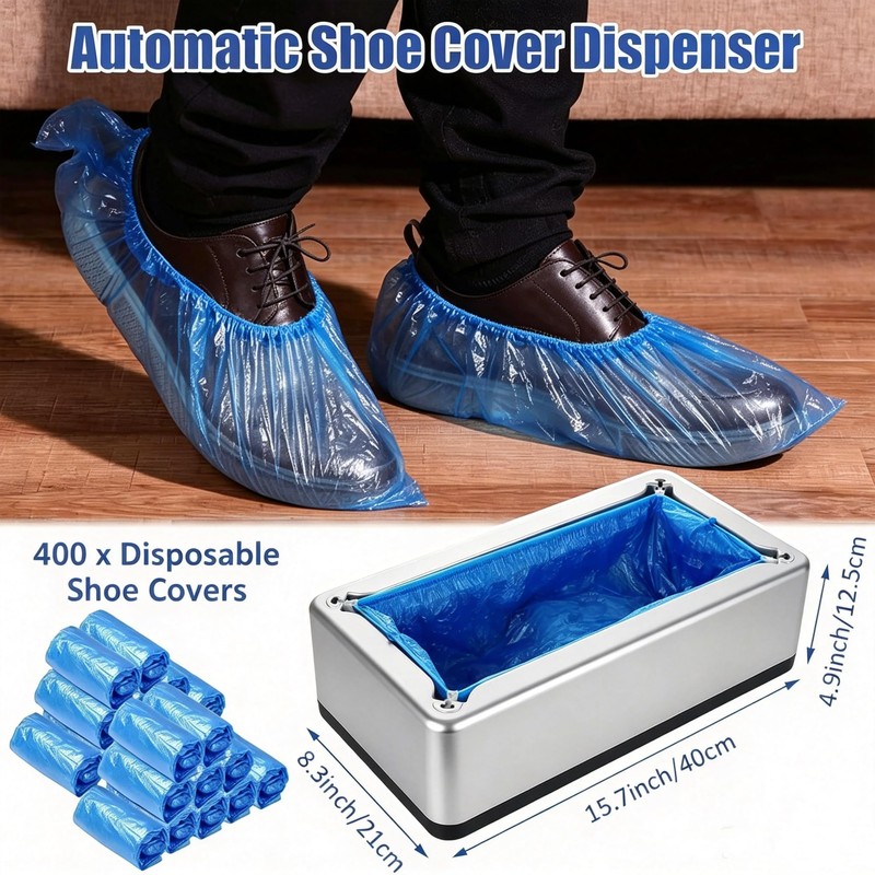 Shoe Cover Dispenser Containing 400pcs Shoe Covers Disposable Non Slip