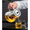 Mini Size Glass Teapot Tea Kettle-with Stainless Steel Removable Infuser