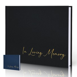 Funeral Guest Book for Memorial Service, in Loving Memory 9x7.5