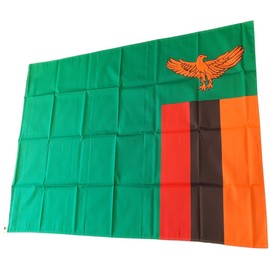 NWFlags Zambia Flag 3ft x 2ft 75d Premium Polyester Suitable For Flagpoles | Strong Polyester 3x2 foot material Zambian flag with Eyelets