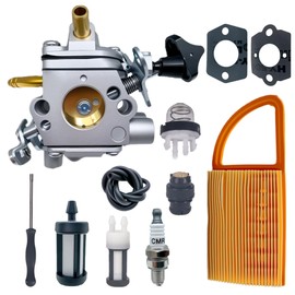 Mikatesi BR600 Carburetor Kit for Stihl BR500 BR550 BR600 BR700 BR 500 550 600 700 Backpack Leaf Blower Replaces Zama C1Q-S183 4282-120-0606 Parts - with 4282 141 0300 Air Filter Tank Vent Kit