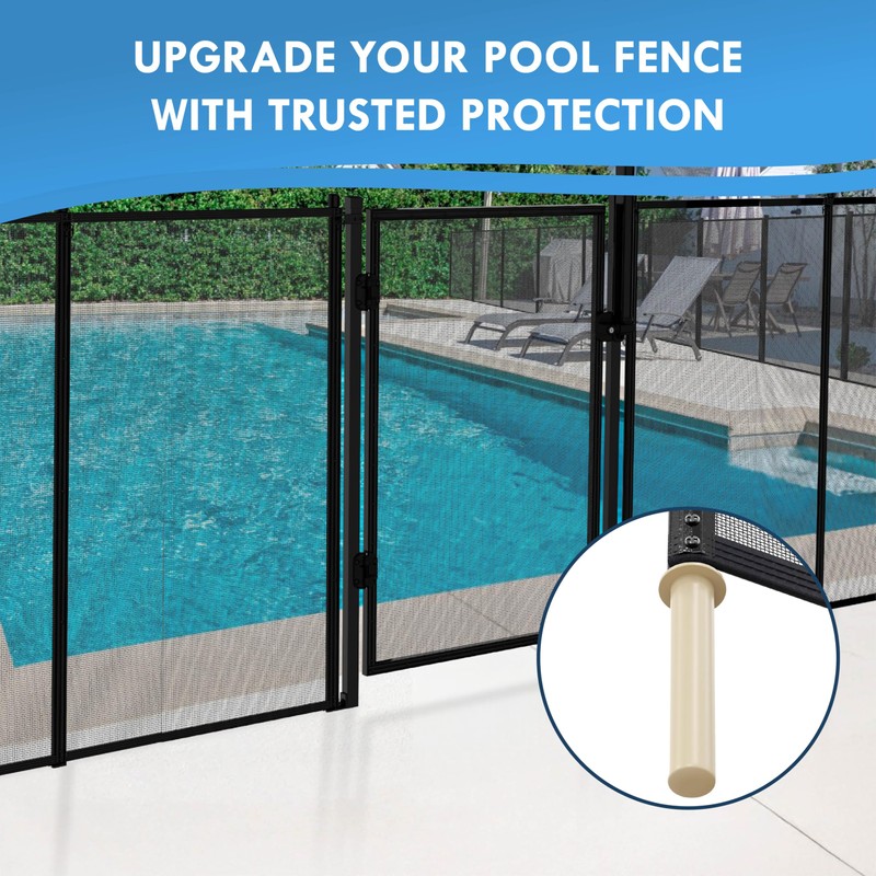 ALLSAFE Pool Fence Replacement Pole – 4ft Peg Pole for