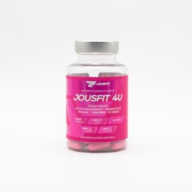 Jousfit 4U Suplemento Alimenticio en Cápsulas con Fibra, Probióticos, Prebióticos, Extracto de Té Verde, Jengibre, Ácido Hialurónico y Ácido Fólico, p