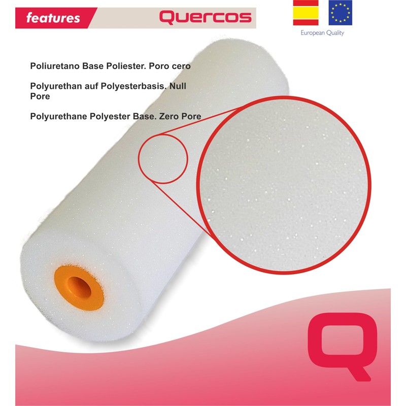 Quercos Paint Roller 5 cm Superfine 2 Pieces Paint Roller,