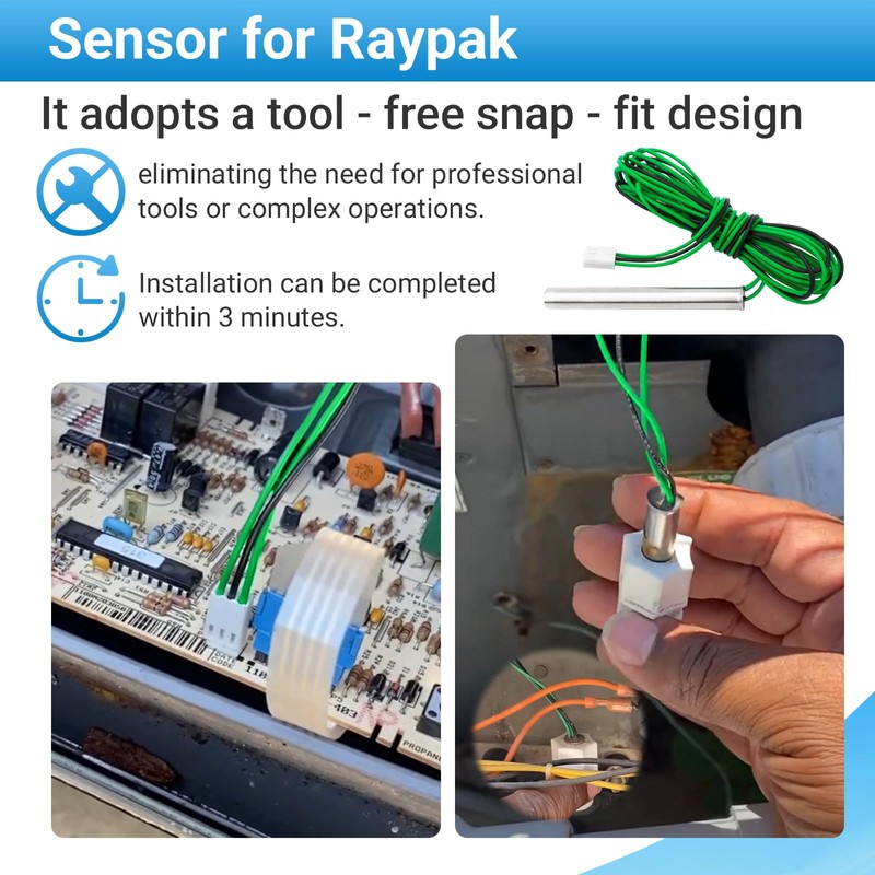 009577F Temperature Sensor Iid Units Compatible with Raypak Spa &