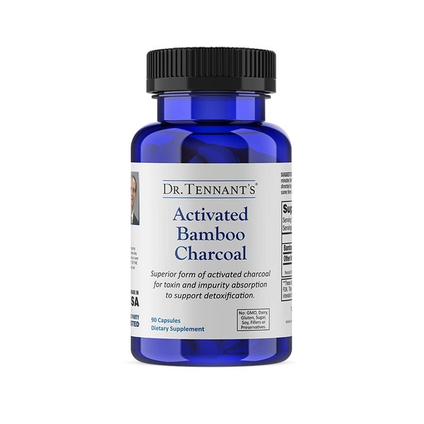 Dr. Tennant's Activated Bamboo Charcoal, Coconut-Free, Cleaner Than Coconut, Wood & Standard Charcoals, Detox & Toxin Removal within the GI Tract, Great for travel & promoting healthy digestive system