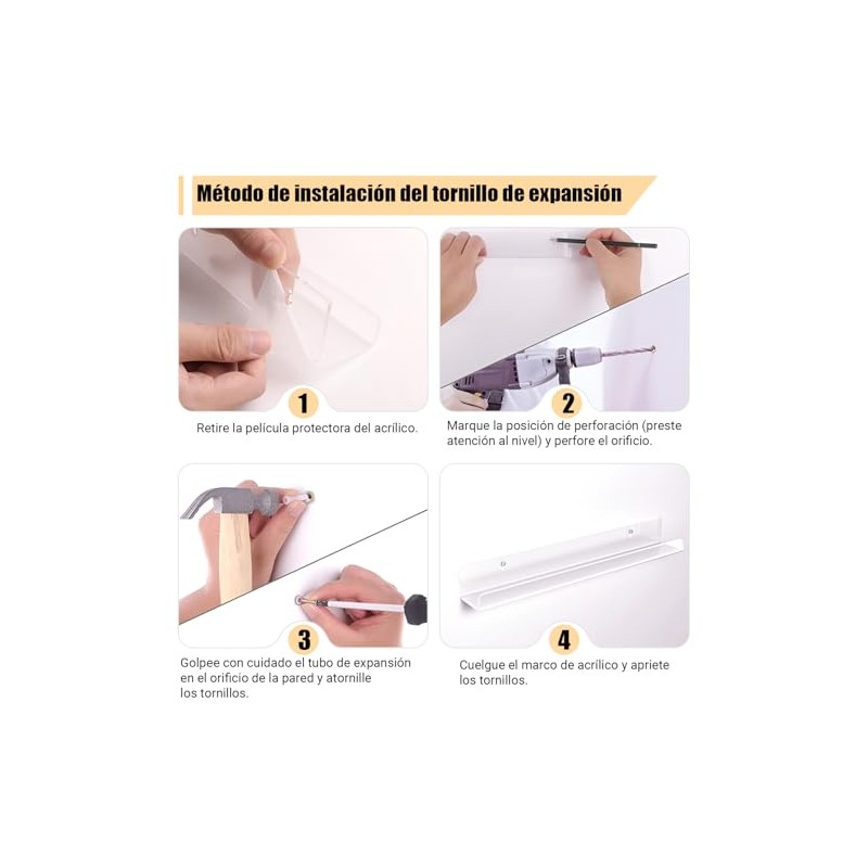 8Pcs Estantes Flotantes para Discos de Vinilo, Soporte para Vinilos