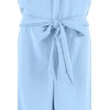 Girls Long Sleeveless Dungarees (Code 8809) Sky Blue 14 Years