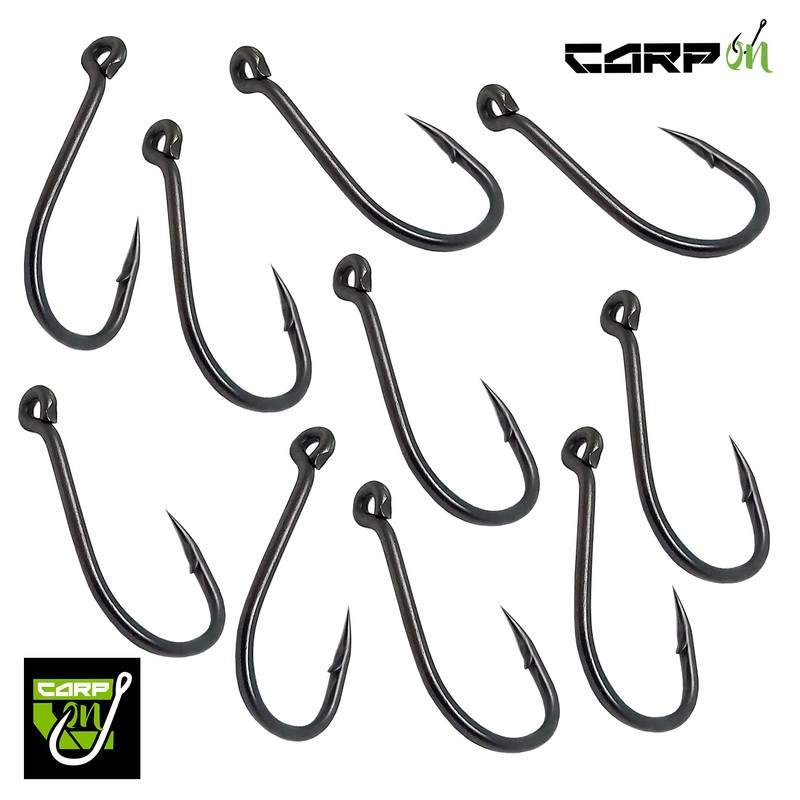 Carp On - 10 Pack of Teflon Wide Gape Eyed