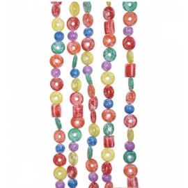 Candy Retro Style 6ft Blowmold Glittered Candy Garland Christmas Tree Gingerbread New!