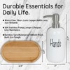 18oz Ceramic Soap Dispenser Set (2 Pack) with Stainless Steel