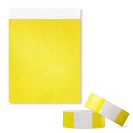 Pack of 100 Admission Bands, Waterproof, Party Bands, Entrance Bands for Control and Safety at Events and Events, 19 x 255 mm (Yellow)