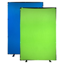 Complete Portable Background Kit w/Bag - 5 x 7.4ft (1.5 x 2.1m) Blue/Green