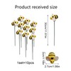 DYJAGYO 10Pcs Bee Garden Stakes Decor, Flower Pot Bed GardenDecorGarden