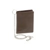 Biker Wallet with chrome chain vertical format LEAS, Genuine Leather,