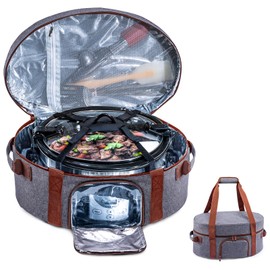 Insulated Slow Cooker Carrying Bag for 6-8 Quart CrockPot and Hamlton Beach Slow Cooker Totes with See-thought Window, Portable Carrier Case Slow Cooker Case with Adjustable Band and Accessory Pocket