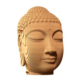 CARTONIC Buddha 3D Cardboard Jigsaw Puzzle - 79 Pieces 18 × 15 × 11 cm Recycled Materials DIY Kit