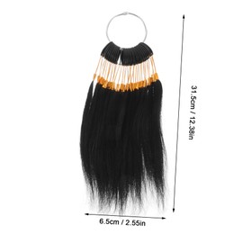 TOVINANNA 1set Hair Color Strands for Practice and Testing Real Human Hair Color Samples with Accessories for Salon and Home Use Strands