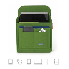 Lucky Sign - Multifunctional Felt Bag Organiser for Fjällräven Classic 16L Backpack Organiser, 26 x 10 x 35 cm, Olive