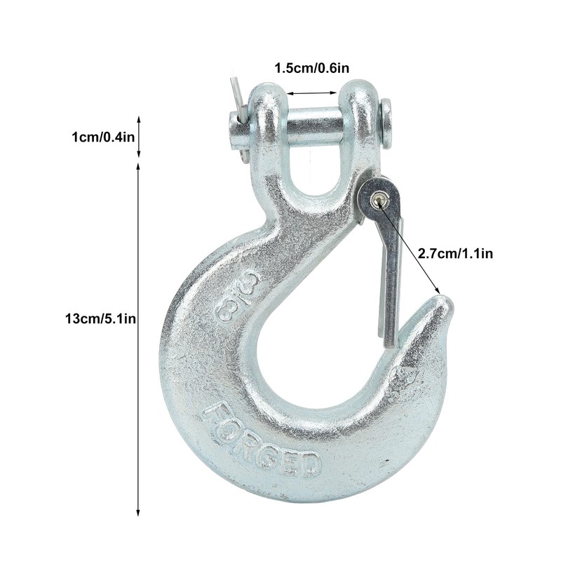 OKAT Winch Hook, 18000 lbs Load Fork Hook Heat Treatment