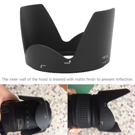 Lens Hood, HB-50 Reversible Black Camera Lens Shade Flower Type Digitabl SLR Camera Professional Lens Hood,for Nikon AF‑S 28‑300/3.5‑5.6G ED VR Lens