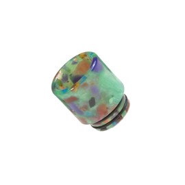 Armerah Abstract 810 Drip Tip eCig Mouthpiece Short/Wide Epoxy Resin Single Green